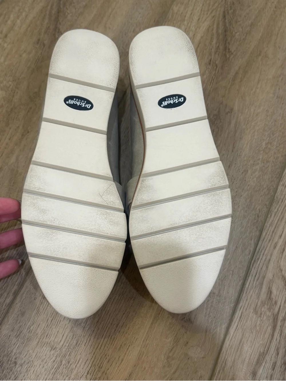 Dr. Scholl's Women's Nice Day Max Platform Wedge Loafers Light Taupe NWOT 7